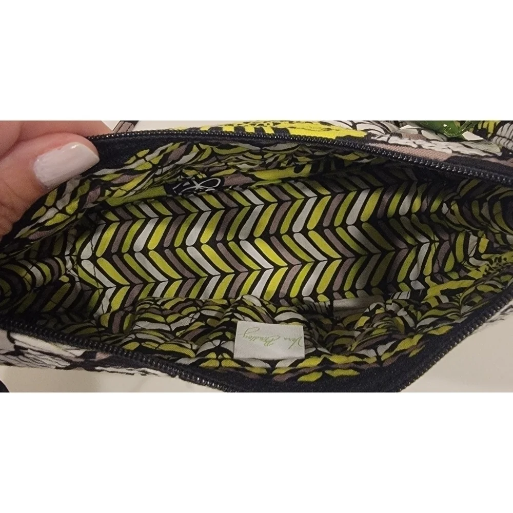 Vera Bradley Yellow White and Black Shoulder Bag Crossbody Purse